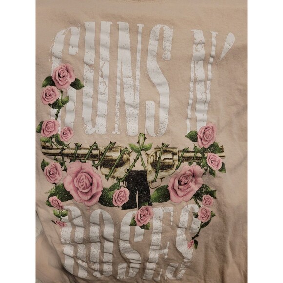 Guns‎ N Roses Powder Pink  Graphic T Shirt Top Womens Medium Used - Picture 4 of 5